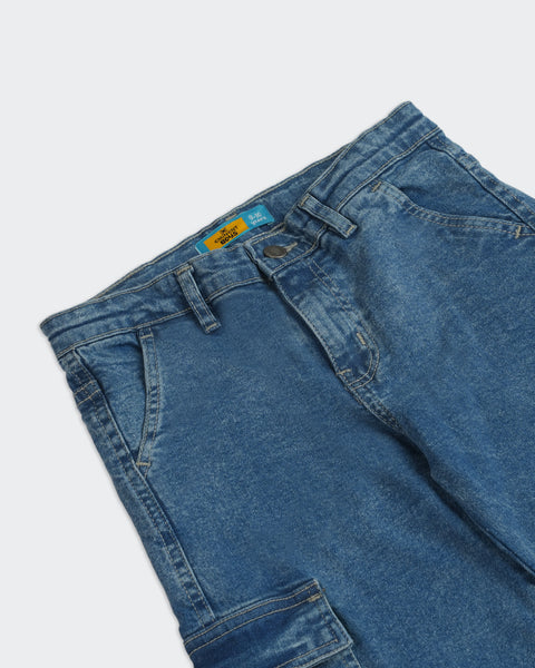 Boys Denim Cargo Pant