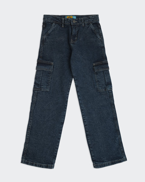Boys Denim Cargo Pant