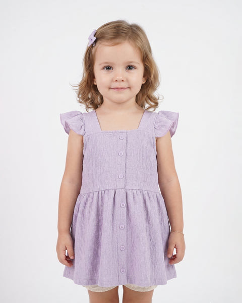 Solid Textured Frock