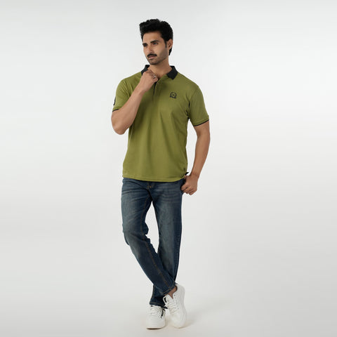 Eminent Men's Polo Half Sleeves T-Shirt - Olive Green, Men's T-Shirts & Polos, Eminent, Chase Value