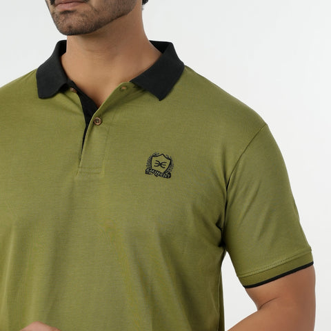 Eminent Men's Polo Half Sleeves T-Shirt - Olive Green, Men's T-Shirts & Polos, Eminent, Chase Value