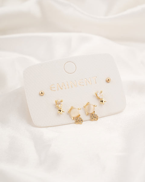 Women's 3Pcs Ear Top Set