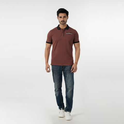 Eminent Men's Polo Half Sleeves T-Shirt - Chocolate Brown, Men's T-Shirts & Polos, Eminent, Chase Value