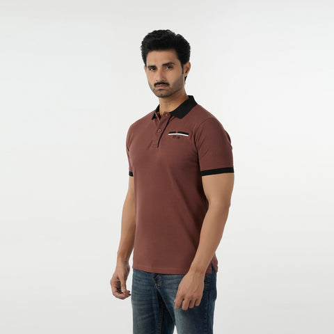 Eminent Men's Polo Half Sleeves T-Shirt - Chocolate Brown, Men's T-Shirts & Polos, Eminent, Chase Value