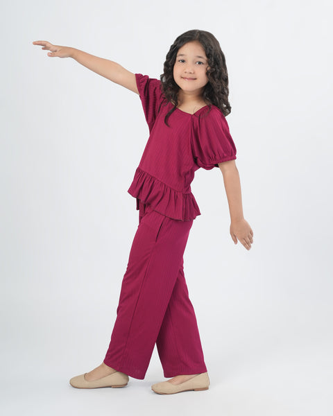Solid Textured Co-Ord Set