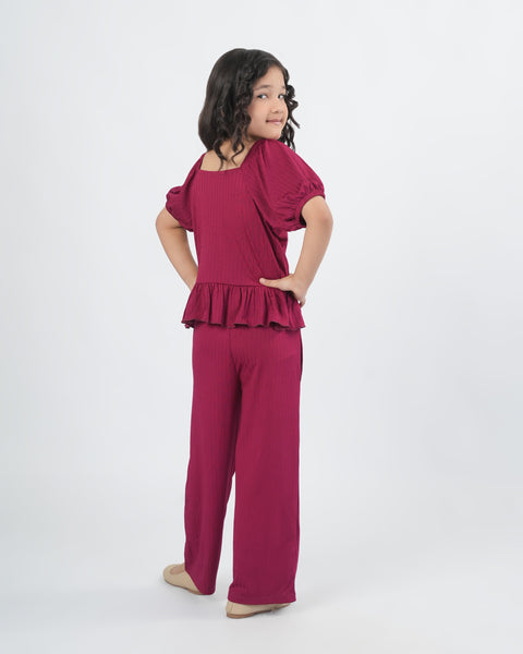 Solid Textured Co-Ord Set