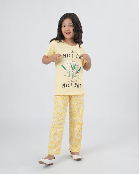 Girls' Half Sleeves Night Suit