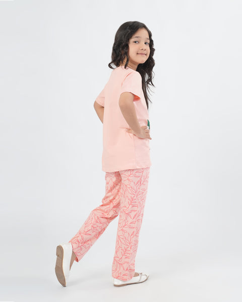 Girls' Half Sleeves Night Suit
