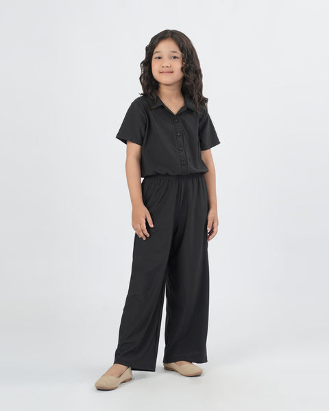 Solid Textured Jumpsuit