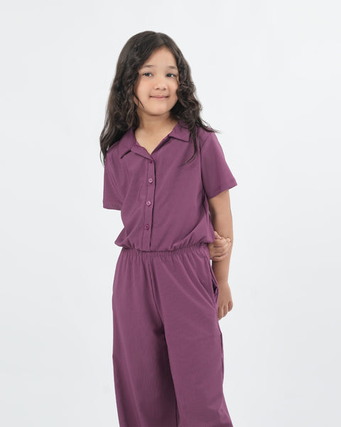 Solid Textured Jumpsuit