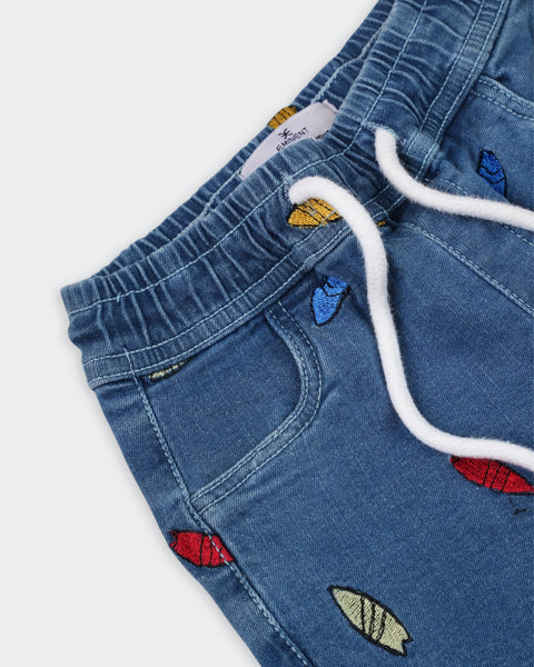 Newborn Boys' Regular Denim Shorts