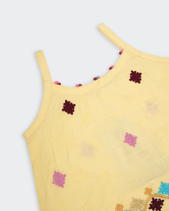 Newborn Girls' Essential Embroidered 2Pc Suit