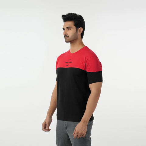 Eminent Men's Round Neck Half Sleeves Printed T-Shirt - Black, Men's T-Shirts & Polos, Eminent, Chase Value