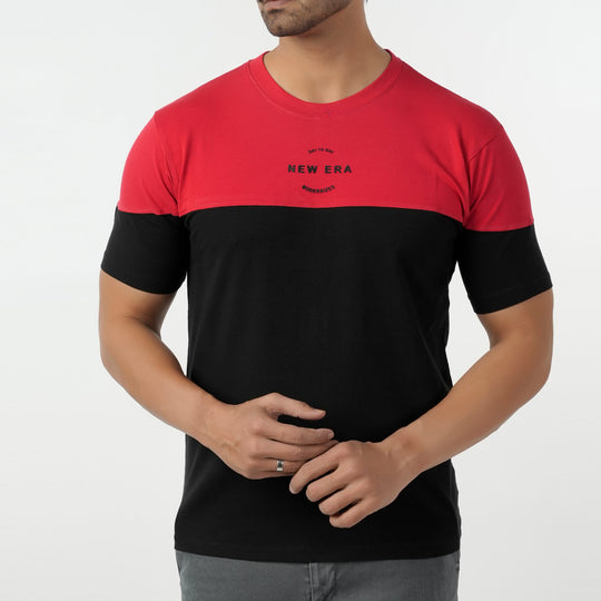 Eminent Men's Round Neck Half Sleeves Printed T-Shirt - Black, Men's T-Shirts & Polos, Eminent, Chase Value
