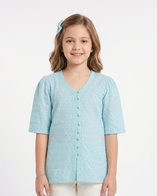 Girls' Fusion Embroidered Dyed 1Pc