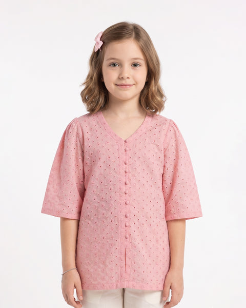 Girls' Fusion Embroidered Dyed 1Pc