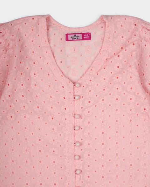 Girls' Fusion Embroidered Dyed 1Pc
