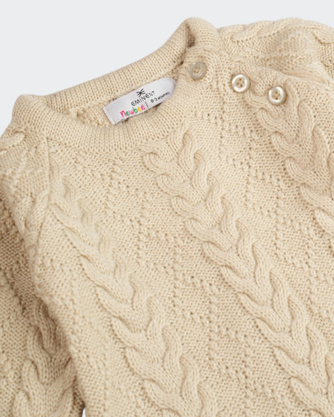 Newborn Girls Knitted Sweater Romper