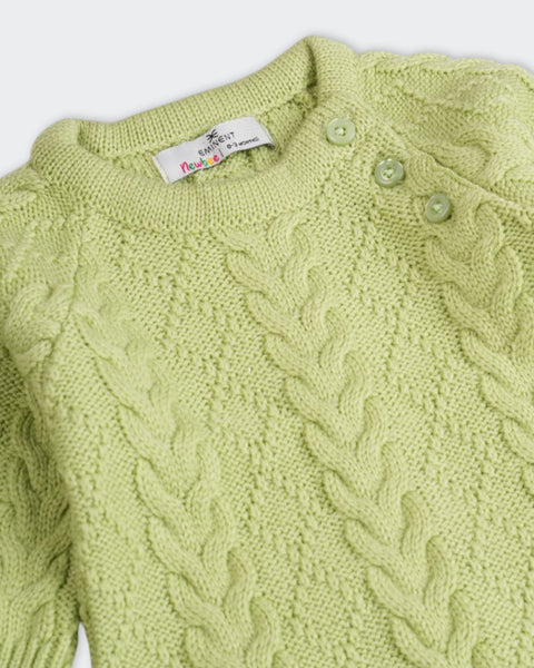 Newborn Girls Knitted Sweater Romper
