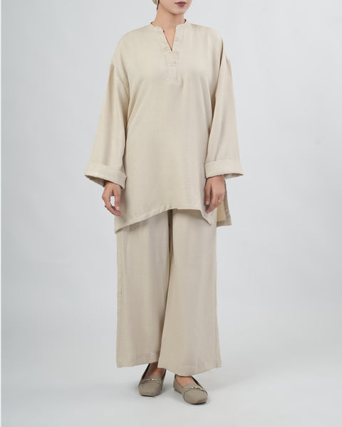 Women's Twill Dyed 2Pcs Co-Ord Set