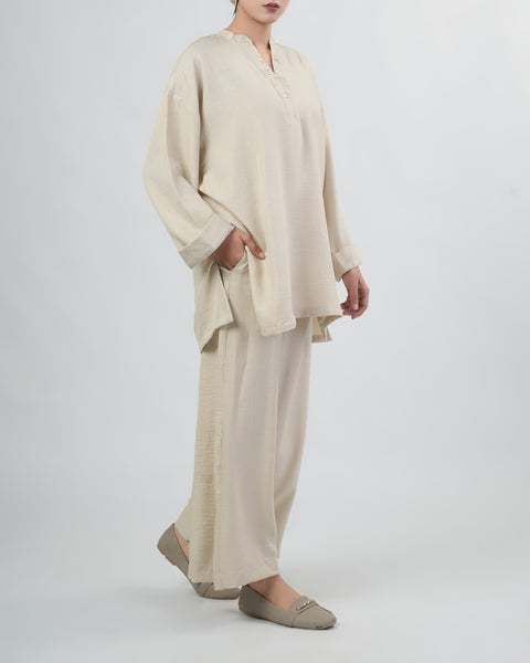 Women's Twill Dyed 2Pcs Co-Ord Set