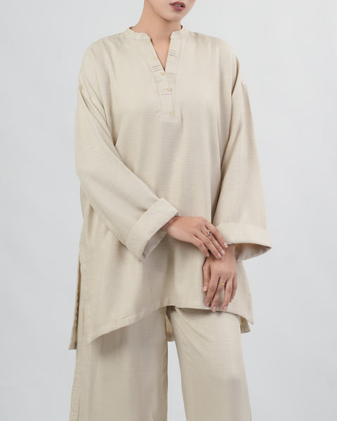 Women's Twill Dyed 2Pcs Co-Ord Set