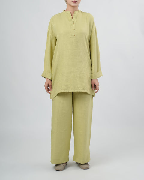 Women's Twill Dyed 2Pcs Co-Ord Set