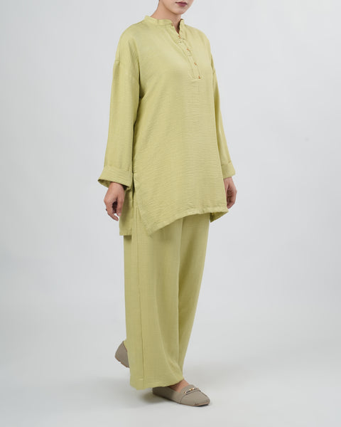 Women's Twill Dyed 2Pcs Co-Ord Set