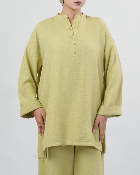 Women's Twill Dyed 2Pcs Co-Ord Set