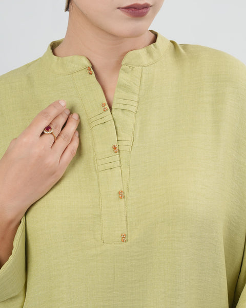 Women's Twill Dyed 2Pcs Co-Ord Set