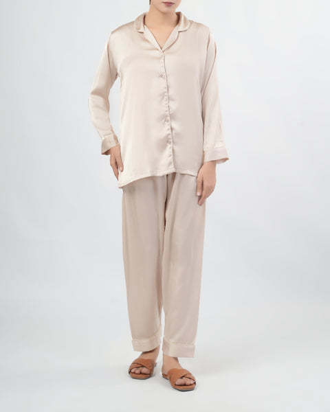 Women's Relaxed Fit Silk Pajama Set