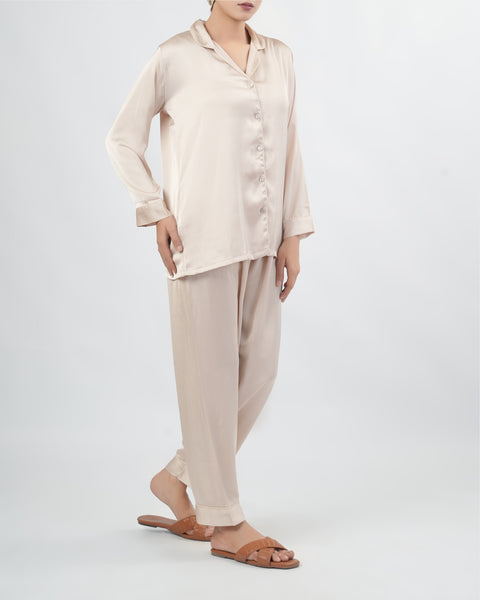 Women's Relaxed Fit Silk Pajama Set