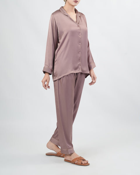 Women's Relaxed Fit Silk Pajama Set