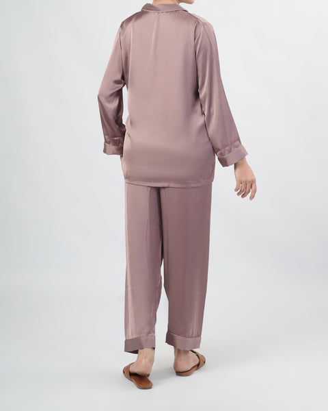 Women's Relaxed Fit Silk Pajama Set