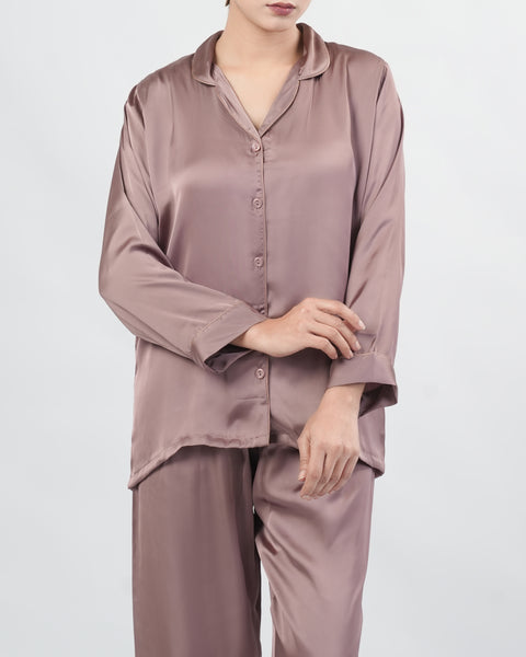 Women's Relaxed Fit Silk Pajama Set