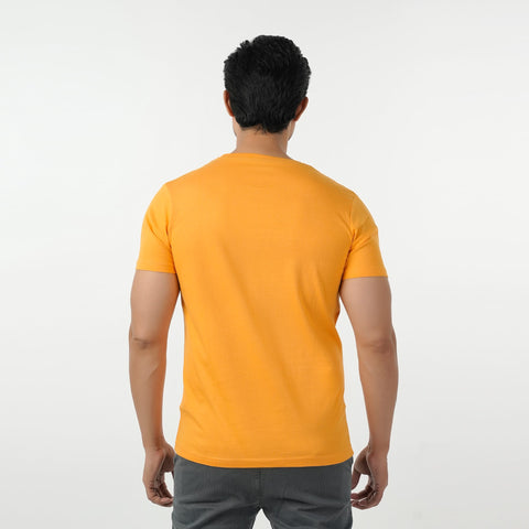 Eminent Men's Round Neck Half Sleeves Printed T-Shirt - Yellow, Men's T-Shirts & Polos, Eminent, Chase Value