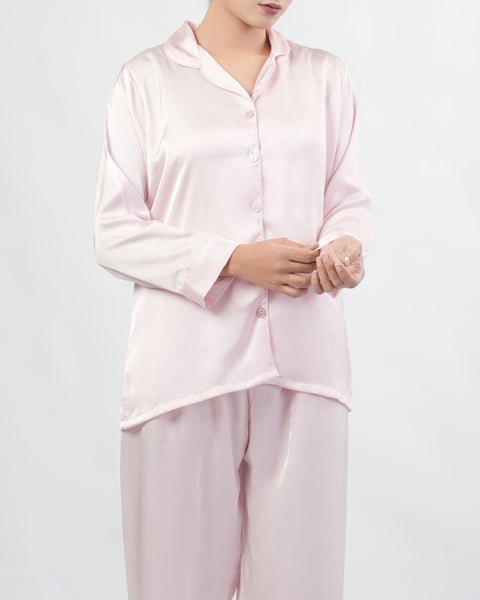 Women's Relaxed Fit Silk Pajama Set