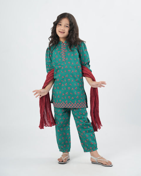 Girls 03Pcs Kameez Shalwar