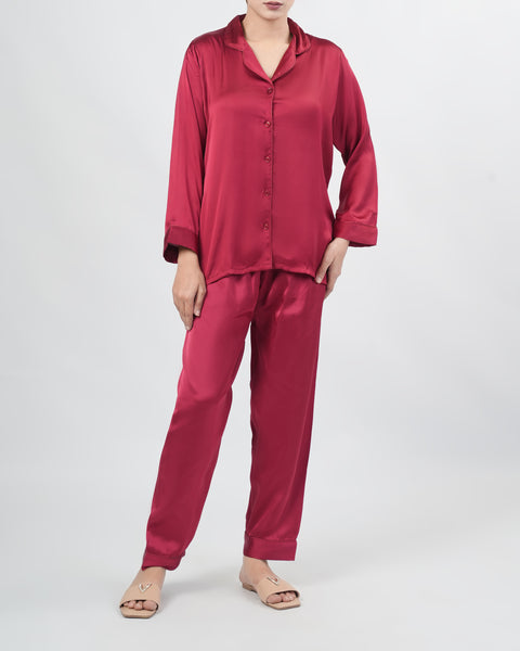 Women's Relaxed Fit Silk Pajama Set