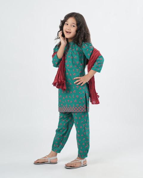 Girls 03Pcs Kameez Shalwar