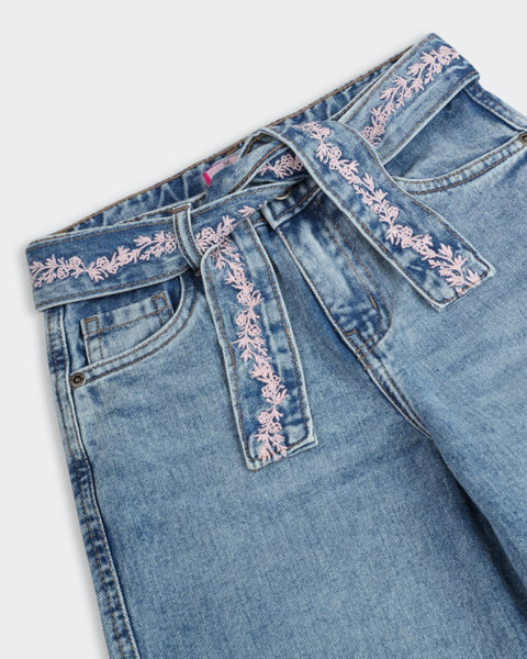 Girls Woven Denim Pants