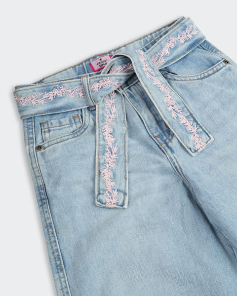 Girls Woven Denim Pants