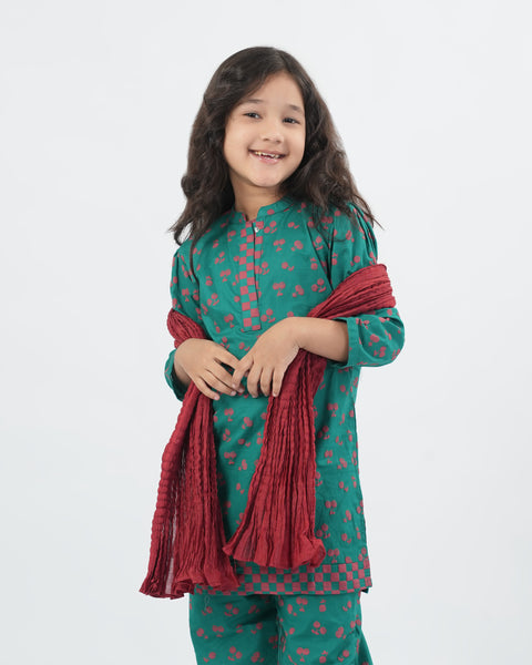 Girls 03Pcs Kameez Shalwar