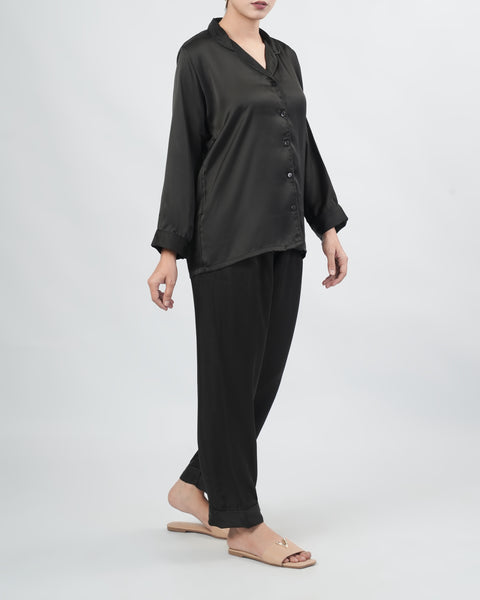 Women's Relaxed Fit Silk Pajama Set