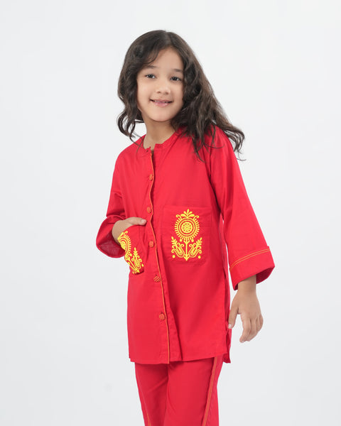 Girls Embroidered Shalwar Kameez Suit