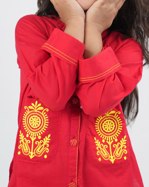 Girls Embroidered Shalwar Kameez Suit