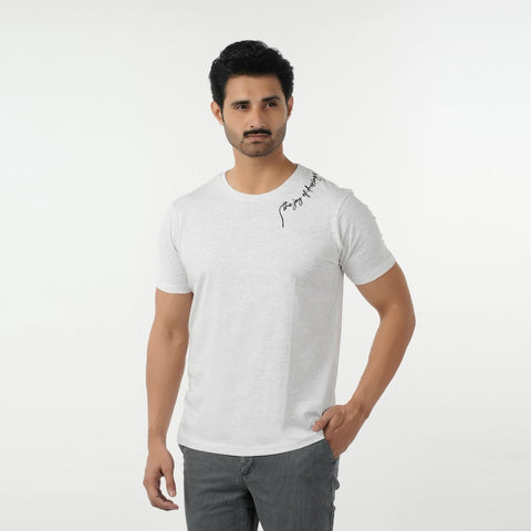 Eminent Men's Round Neck Half Sleeves Printed T-Shirt - Oatmeal, Men's T-Shirts & Polos, Eminent, Chase Value