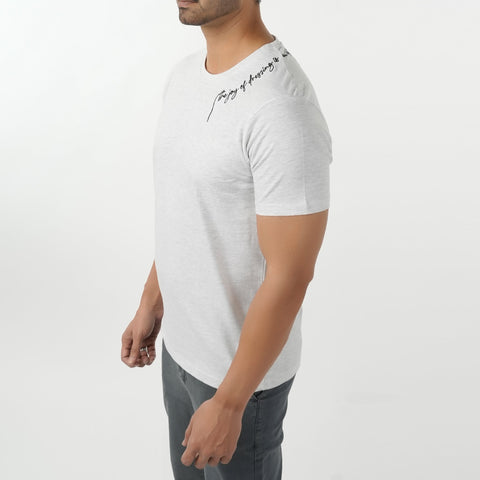 Eminent Men's Round Neck Half Sleeves Printed T-Shirt - Oatmeal, Men's T-Shirts & Polos, Eminent, Chase Value