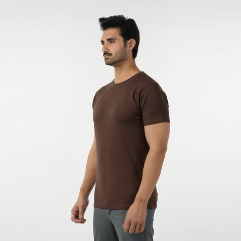 Eminent Men's Round Neck Half Sleeves T-Shirt - Brown, Men's T-Shirts & Polos, Eminent, Chase Value