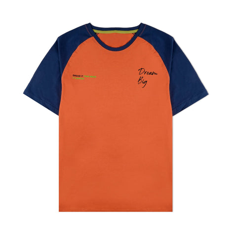 Eminent Men's Round Neck Half Sleeves Printed T-Shirt - Rust, Men's T-Shirts & Polos, Eminent, Chase Value